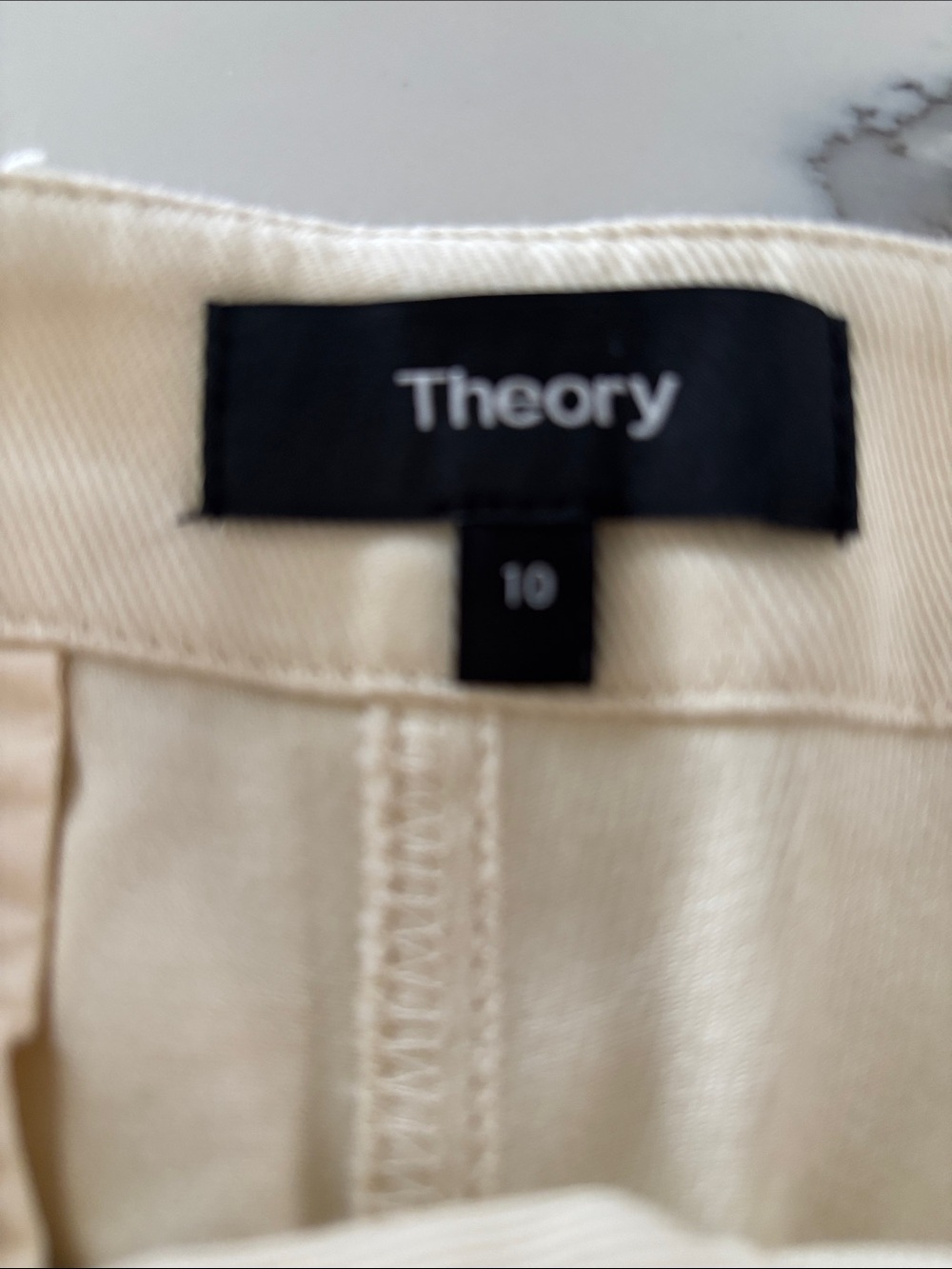 Theory women Cream Chinos
